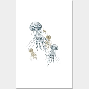 Jellyfish abduction Posters and Art